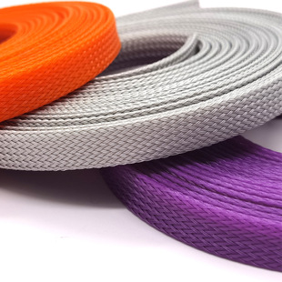 Strength Factory: Black Flame Retardant Braided Net Tube Nylon Telescopic Sleeve Snakeskin Net Encryption Wire Harness Sleeve