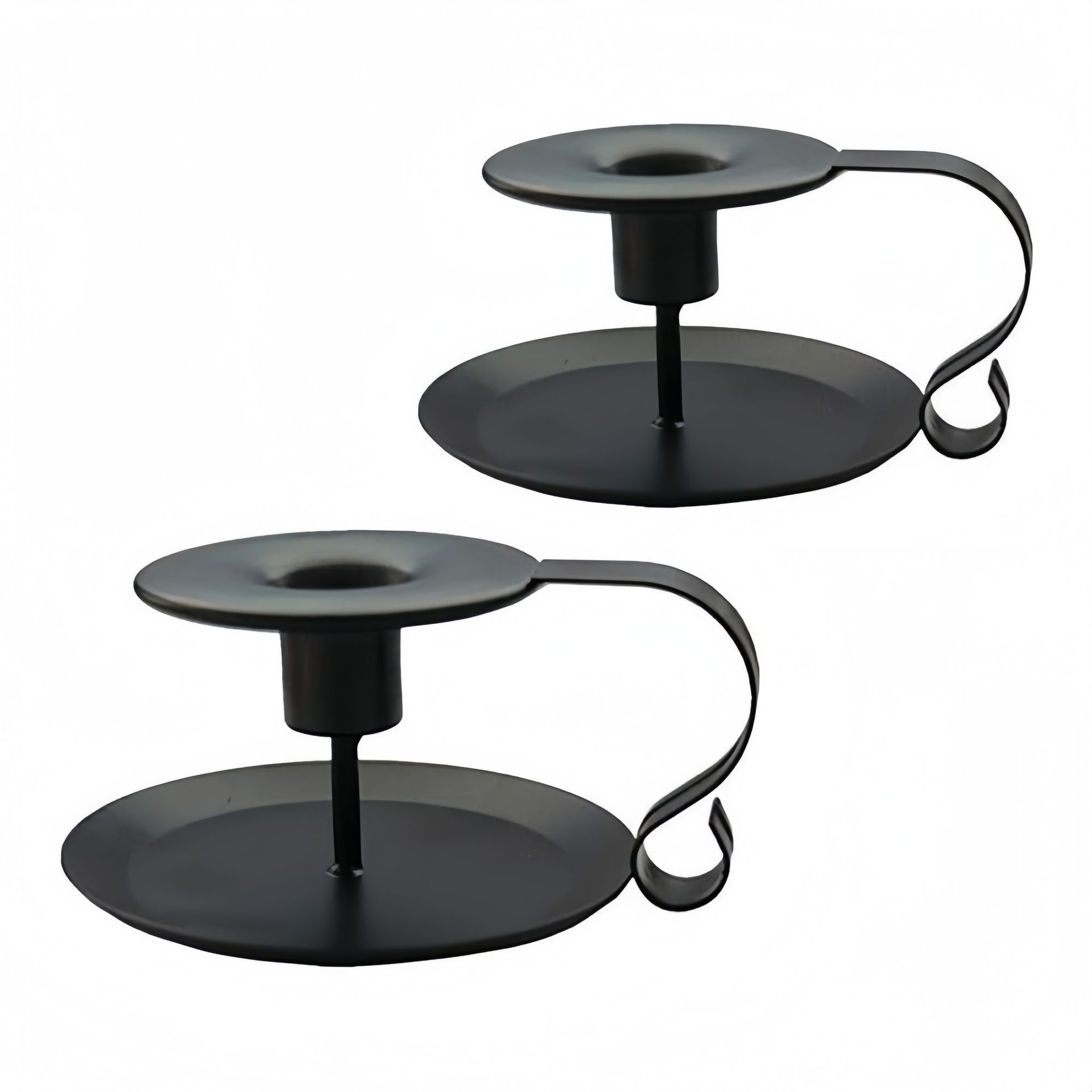 Candelabro de Hierro Forjado Negro Vintage, Estilo Americano, Decoración Metálica para Mesa de Comedor, Adorno para el Hogar, Portavelas Artesanal para Mesa