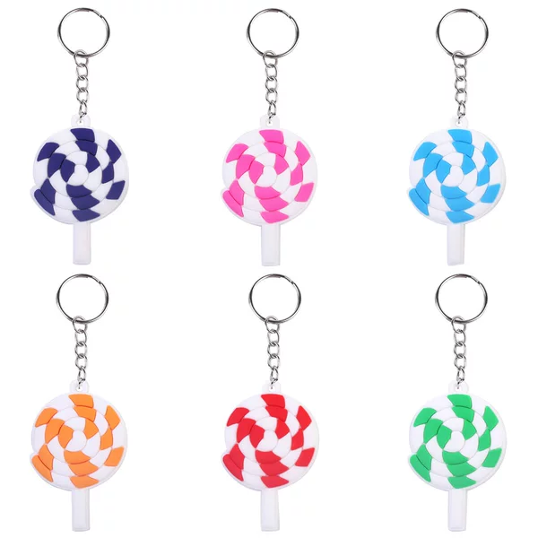 Cross-Border Amazon Super Cute Lollipop Pvc Keychain Car Headphone Bag Decoration Keychain Pendant Gift*