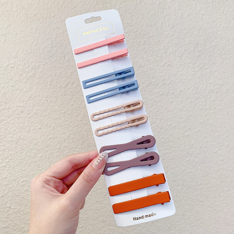 Coreana lateral frange clip de cabello de la frente de mujer sensación avanzada 2025 nuevo toque de dopamina clip de boca de pato