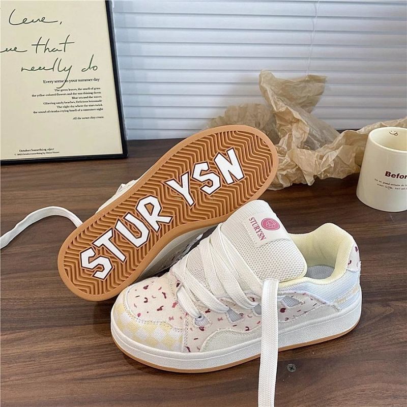 Cranberry zapatos de pan de patinaje bajo para mujeres, estudiantes de moda, zapatos casuales de color universal, otoño 2024 nuevo