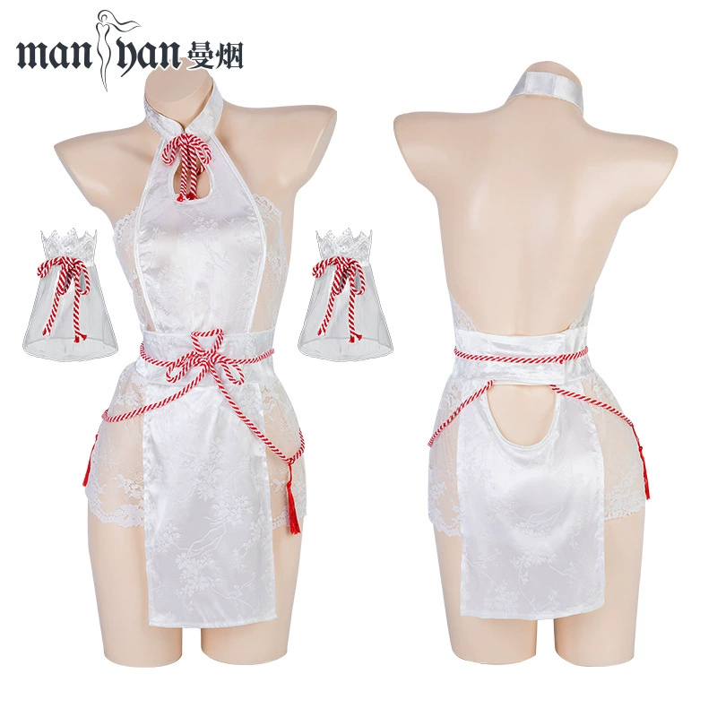 曼烟 sexy нижнее белье, кошелек, чонсам, ханфу, форма, набор, шнурок, акцент на бедрах