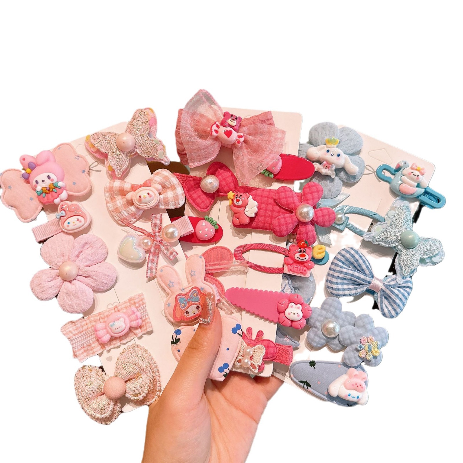 Clip de pelo de dibujos animados para niños Koolomi Melody set de cabello para niñas Clip de pelo lateral Sanrio toque de cabeza