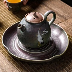 Huancai Kiln Transformed Cloud Crane Teapot Handmade Ceramic Teapot Single Pot Chinese Household Retro Kung Fu Tea Set Lift Teapot