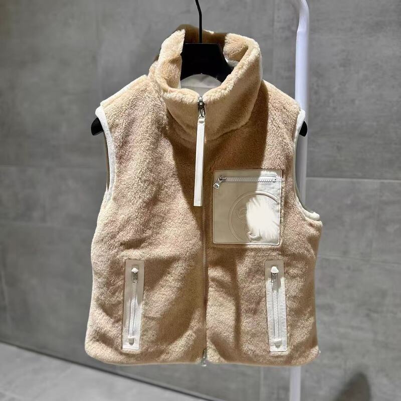 Korean Golf Early Spring New Versatile Workwear Reversible Zipper Stand Collar Sleeveless Jacket Vest Same Style for Men and Women