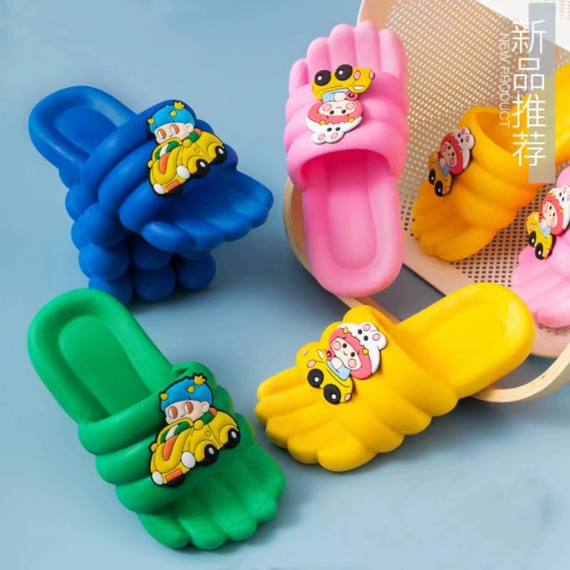 Мультяшные тапочки, летние Нескользящие дезодорант на толстой подошве, чувствующий себя дома, милый домашний мультфильм, нескользящий дезодорант для ванной комнаты, верхняя одежда, Тапочки
