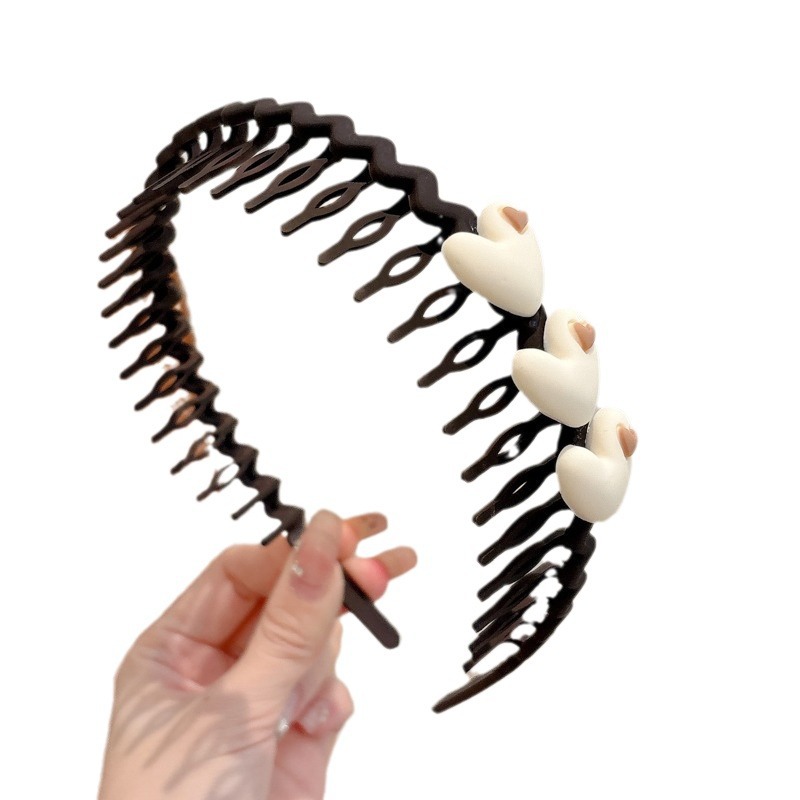 Niños cabello roto flores de otoño y invierno nuevo color café leche correa dientes antideslizante bandas de cabello niñas no atar cabello tocado