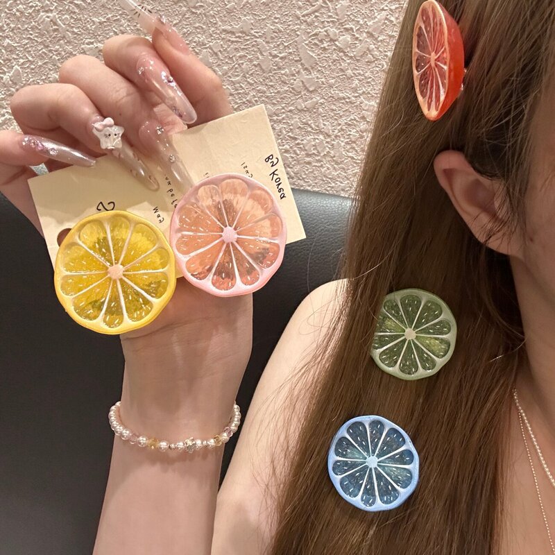 Lemon Summer~ Fun and Quirky Fruit Lemon Slice Hair Clips for Sweet Girls, Fresh and Versatile Duckbill Clips for Young Girls Lemon Summer~ Fun and Quirky Fruit Lemon Slice Hair Clips for Sweet Girls, Fresh and Versatile Duckbill Clips for Young Girls
