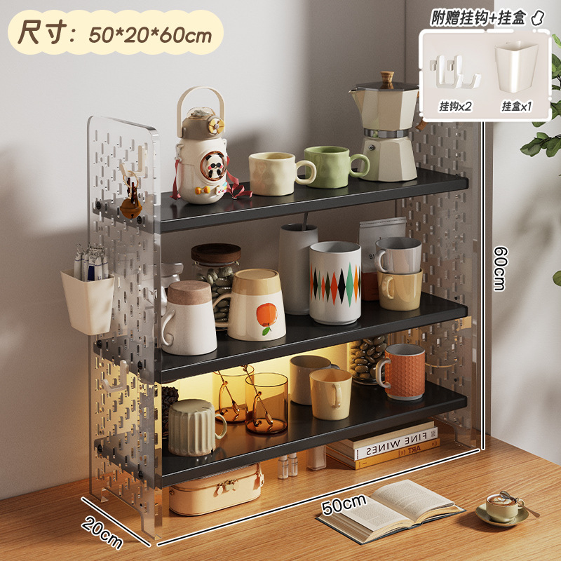 Taza de mesa almacenamiento estante acrílico taza de agua estante de té estante de mesa sala de té esquina de café estante de exhibición