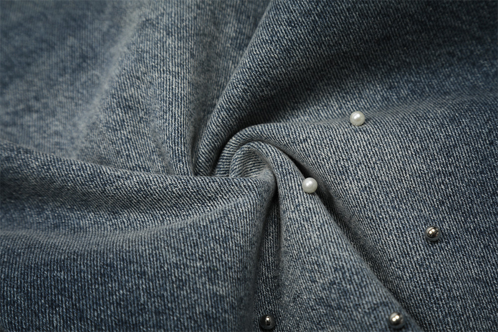 Men's Vintage Washed Denim Jeans Distressed Cat Whisker Rhinestone Embellished Baggy Pants High-Quality Cotton B3072 Blue_mkmklike.com