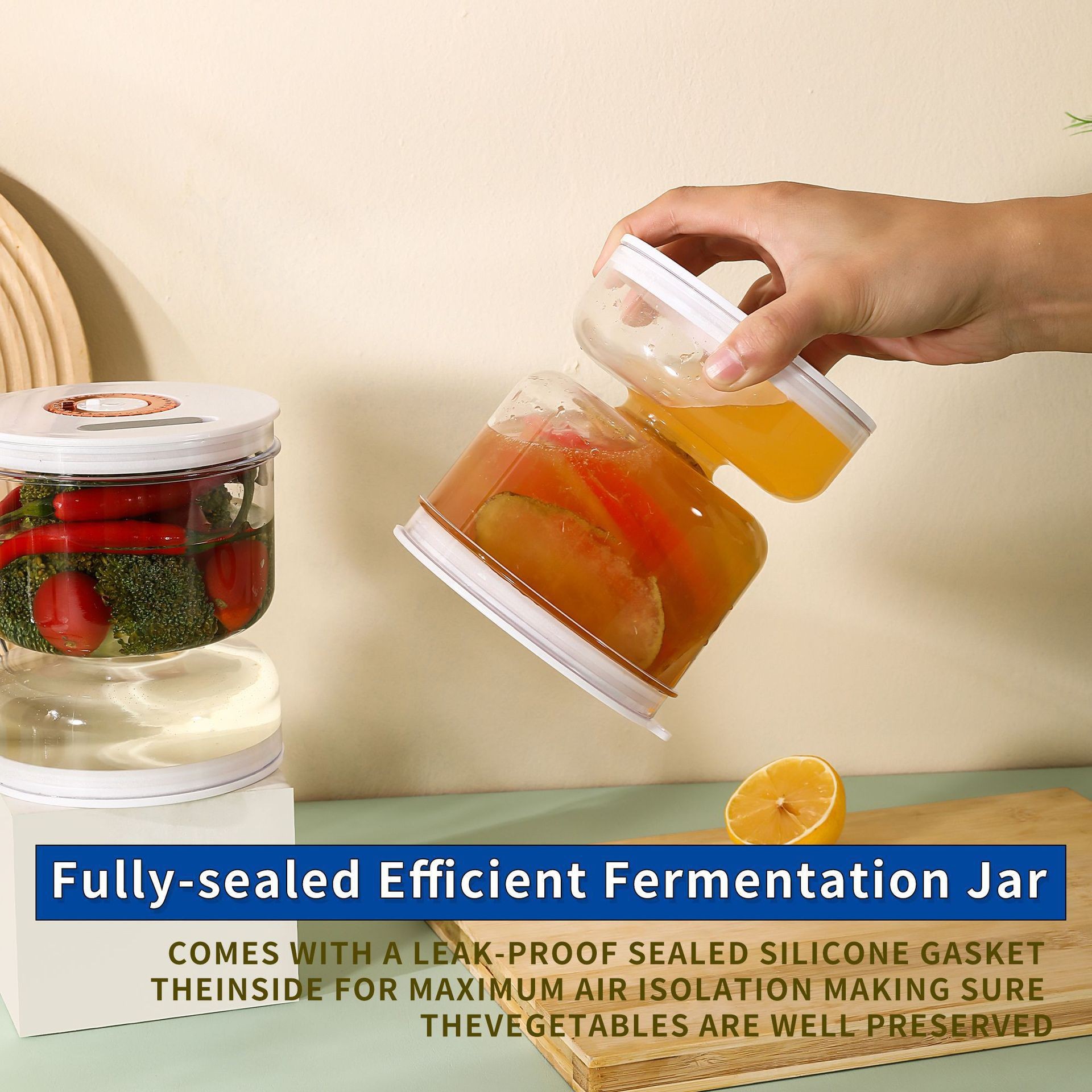 Dry and wet separation of kimchi jar