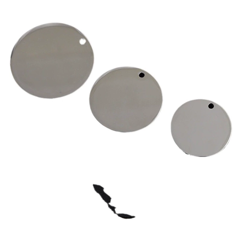 DIY ювелирные аксессуары из 1,2 нержавеющей стали вафли титановая сталь круглый кулон ювелирные изделия кулон титановая сталь ожерелье тег