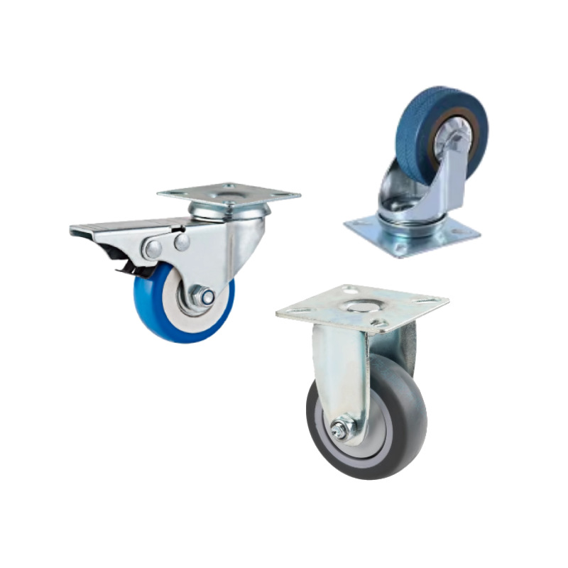 脚轮轻载轮万向轮定向轮带刹车PVC轮子C-CTBS/CTBK/CTBJ50/75-T