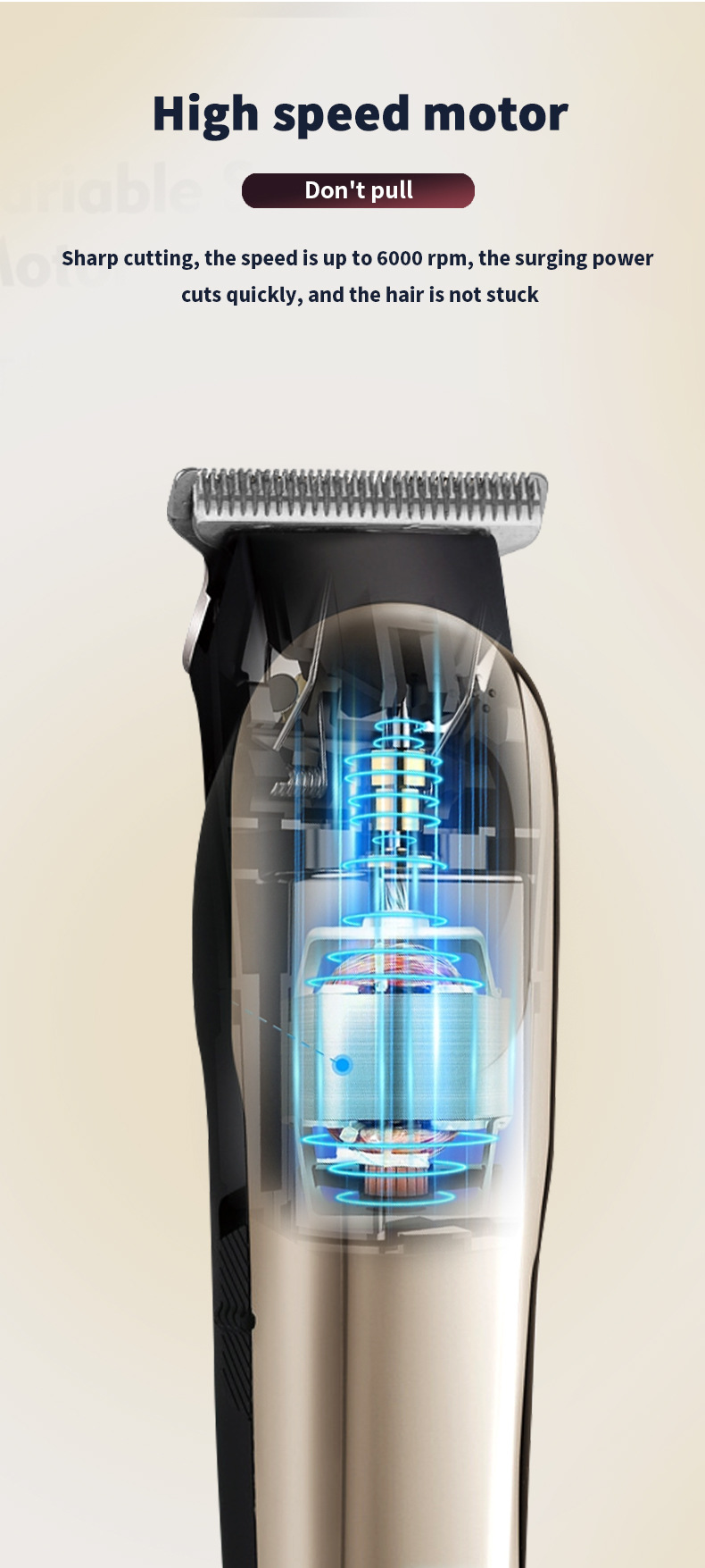 LCD digitaalekraaniga juukselõikusmasin juuksurisalongi jaoks spetsiaalne USB-laetav elektriline juukselõikusmasin juuksefrees_voghion.com