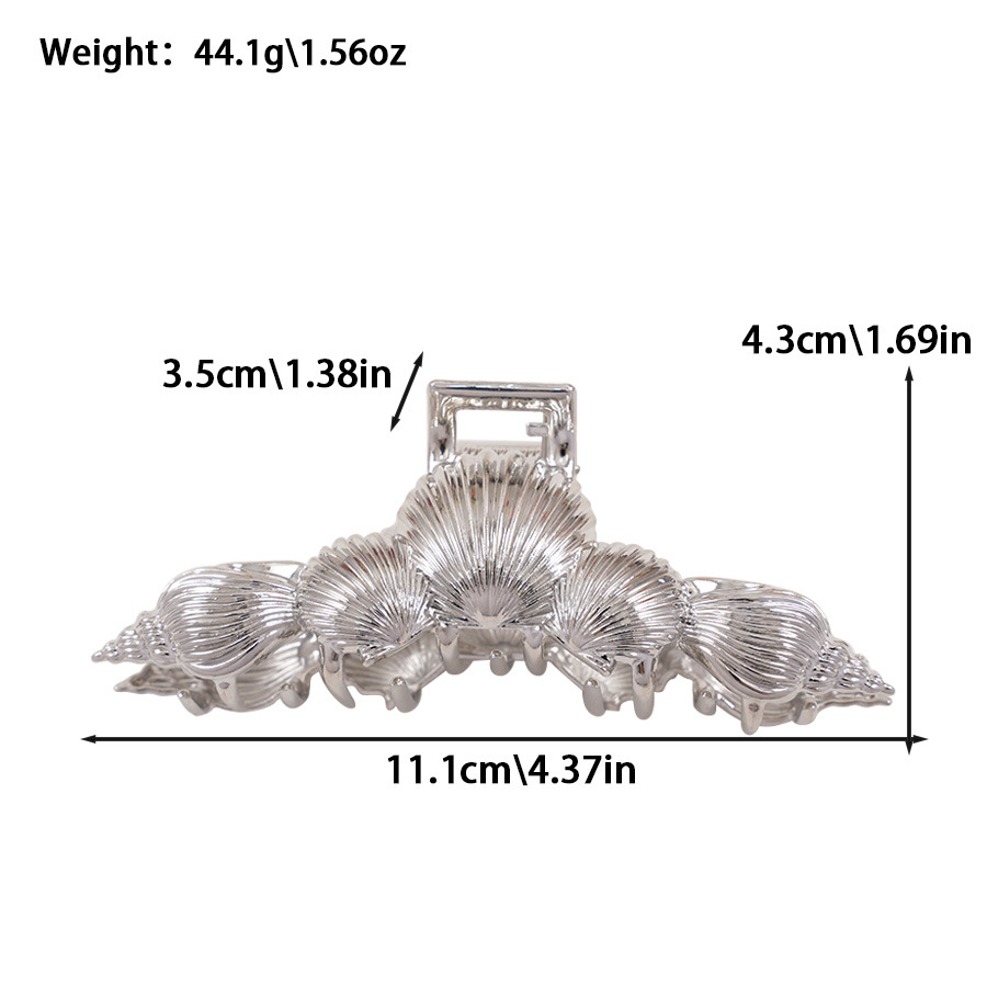 50g Weight Hair Claws Hair Accessories Type 1 Piece Quantity Daily, Street Occasion Zinc alloy Material Conch, Shell Pattern All Seasons Season Women's Gender IG Style Style IG Style Women's Conch Shell Zinc Alloy Hair Claws 1