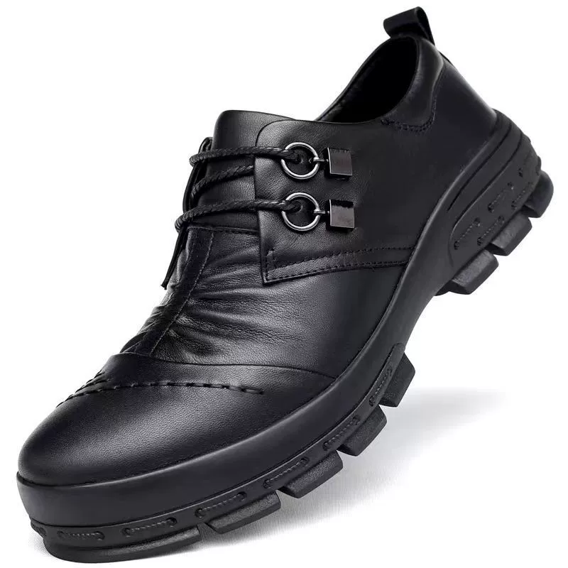 Мужские туфли из натуральной кожи для внешней торговли, деловые повседневные кожаные туфли, осенние мужские туфли из натуральной кожи с толстой подошвой и мягкой подошвой, модные деловые кожаные туфли