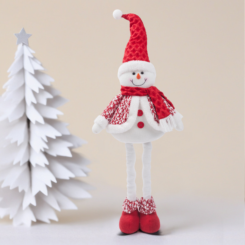 国境を越えた新しいクリスマス伸縮公仔かわいいヘラジカ人形クリスマスマフラー老人公仔装飾品卸売り|undefined