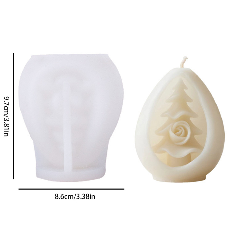 现货圣诞树系列蜡烛硅胶模具 DIY 石膏肥皂树脂慕斯蛋糕装饰摆件|undefined