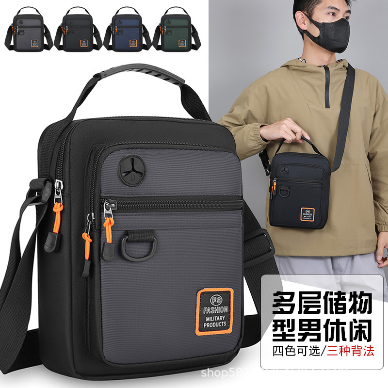 Foreign Trade Shoulder Bag for Men, Casual Men's Crossbody Bag, Oxford Cloth Lightweight Business Handbag, Trendy Outdoor Sports Backpack