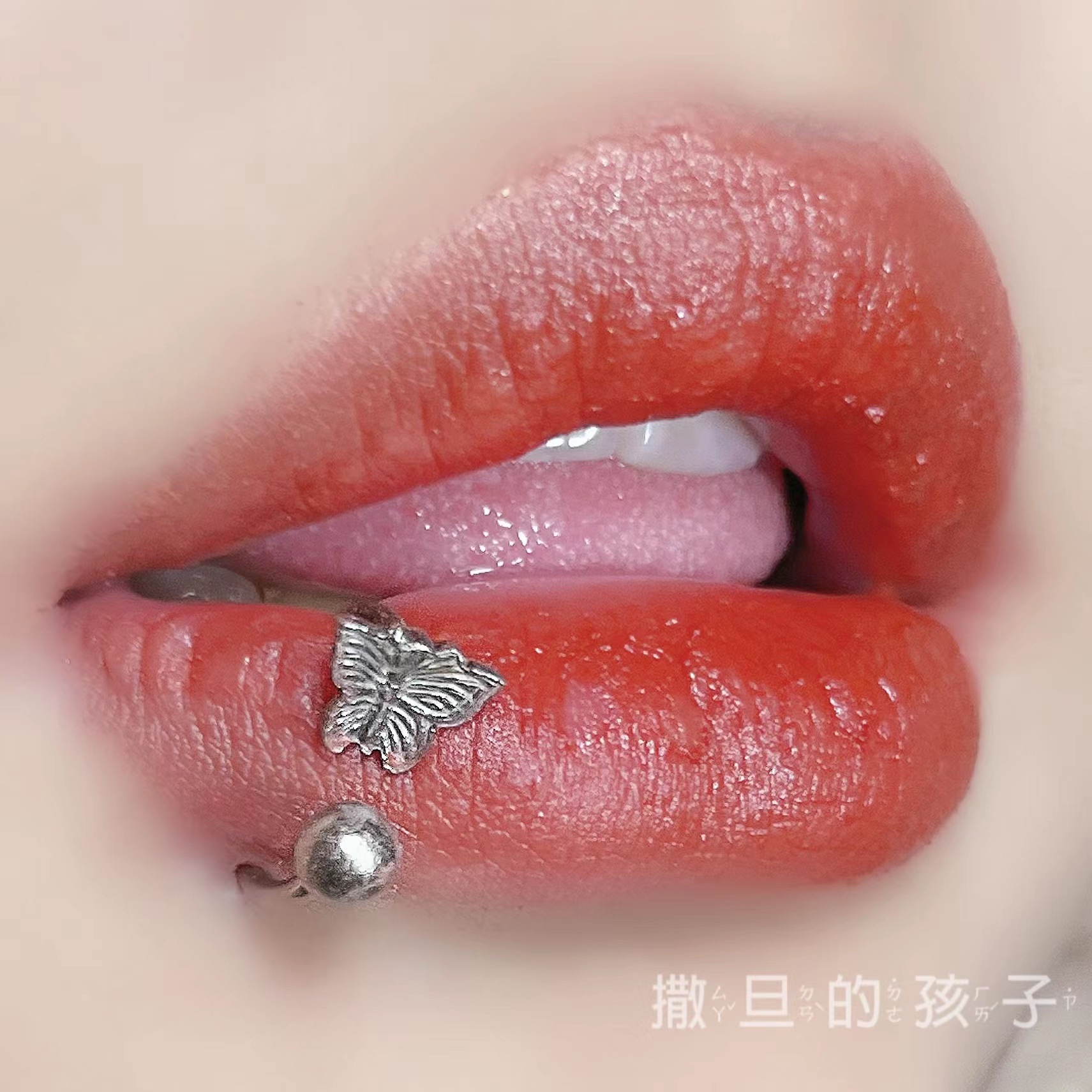 16G Titanium Steel C Ring Butterfly Lip Ring Lip Piercing Jewelry Wholesale Sweet Cool Style detail image 2
