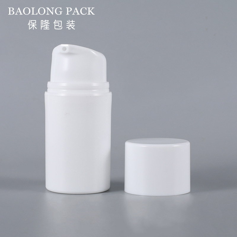 흰색 로션 병 + 흰색 캡, 50ml, PP