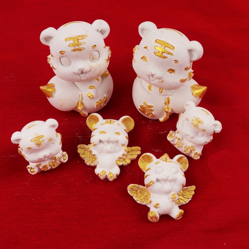 3D lindo Tigre molde de silicona fondant mousse pastel de hornear herramienta aromaterapia yeso vela molde de la torta