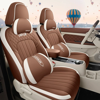 Cover Special Car Full — Modelə uyğun (Original) oturacaq örtükləri - smart-brown-deluxe-edition-five-seater-special-for-good-cat-full-front-row-full-back-row