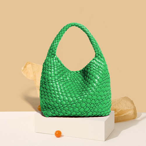 Unique Design Woven Handbag Vegetable Basket Fashion Trend Shoulder Crossbody Bag Summer New Versatile Mother and Daughter Bags