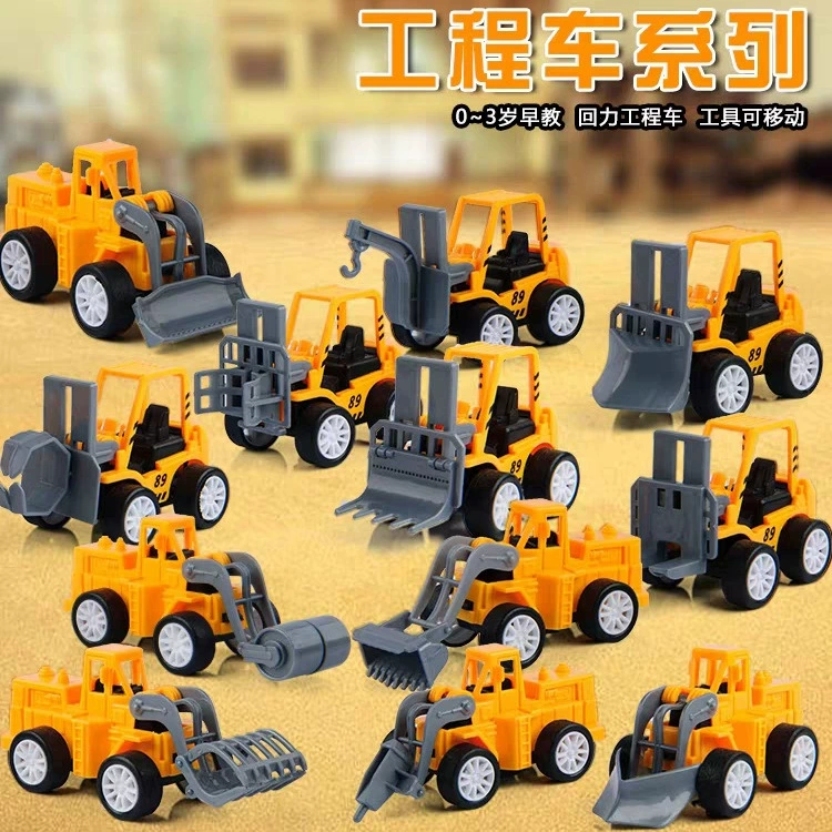 12 инженерных машин костюм кран тянуть назад игрушечные автомобили тянуть назад игрушечные инженерные машины