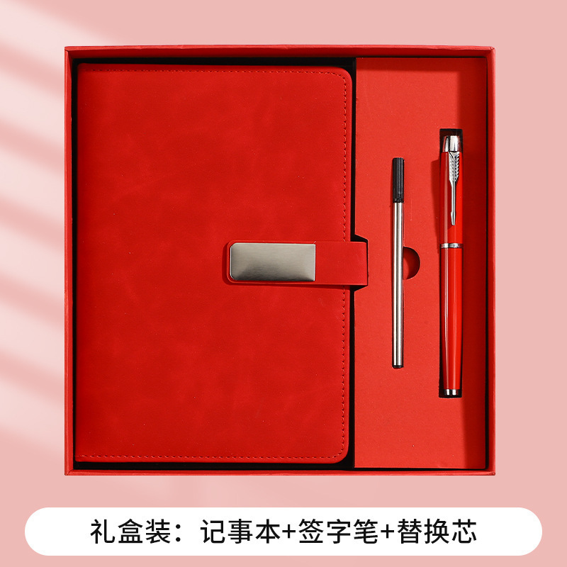 a5搭扣笔记本可印logo记事本礼盒套装皮面企业办公会议记录本商务|undefined