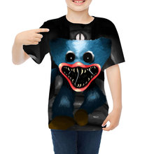 跨境 poppy playtime 成人儿童装波比的游戏时间 3D印花短袖T恤衫