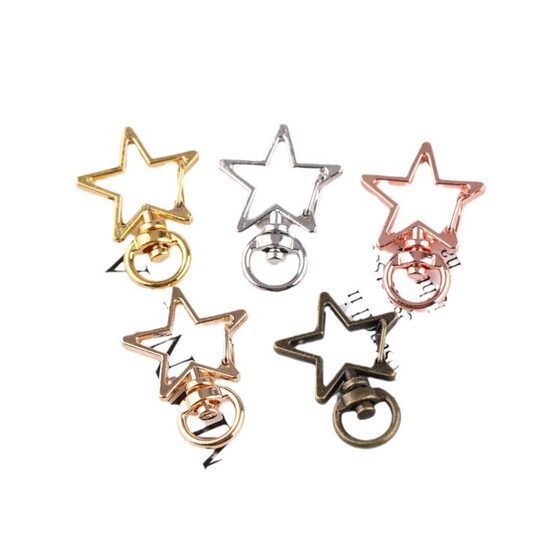 Wholesale Direct Sales New zinc alloy keychain cartoon DIY Star Moon Love keychain pendant