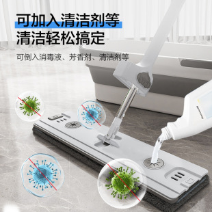 2025 Jixiangyun New Hand-Washable Mop for Home Use, Lazy Mop, One-Mop Clean Mop, Flat Wet and Dry Use