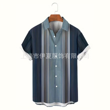 伊夏服饰-男士跨境外贸夏季衬衫欧美休闲工厂直供