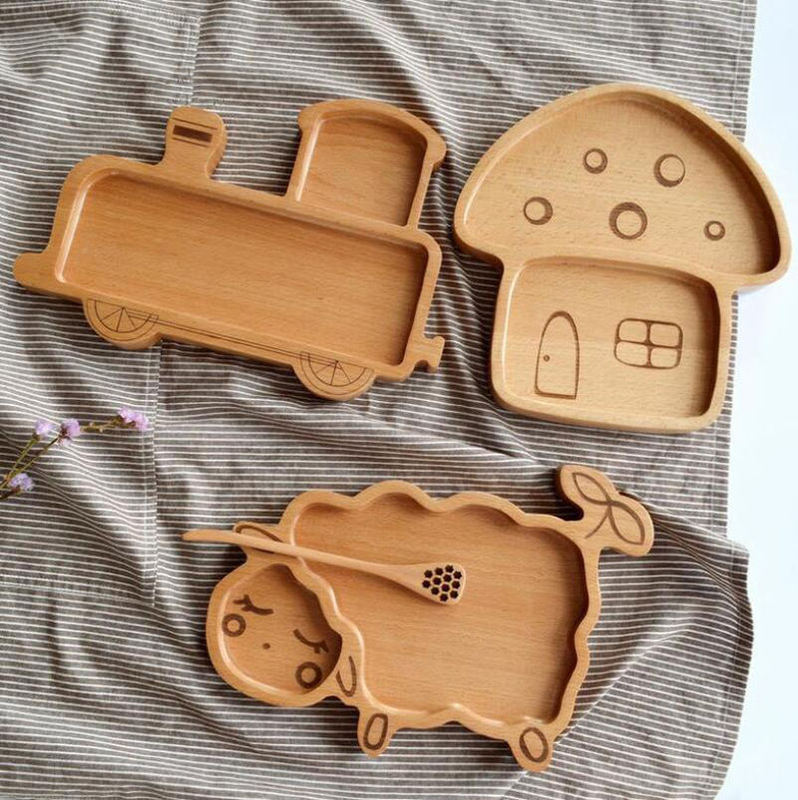 High-Quality Natural Beech Wood Baby Dinner Plate, Reusable Wooden Plate for Home Use, Suitable for Baby Food High-Quality Natural Beech Wood Baby Dinner Plate, Reusable Wooden Plate for Home Use, Suitable for Baby Food