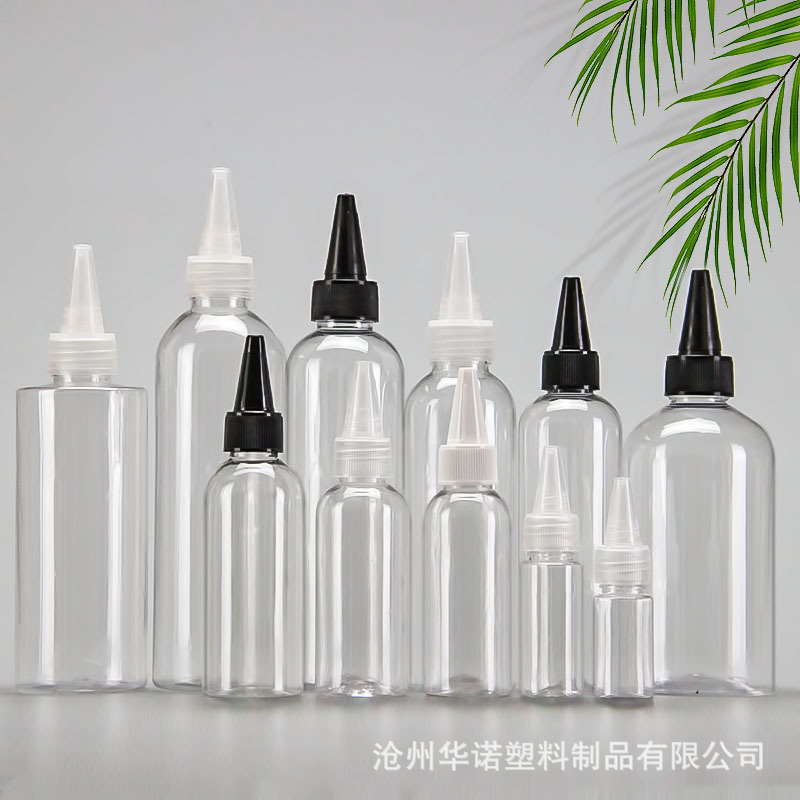 30ml50ml100ml500ml transparent pointed plastic bottle painted paint squeeze bottle pet liquid sub-bottle