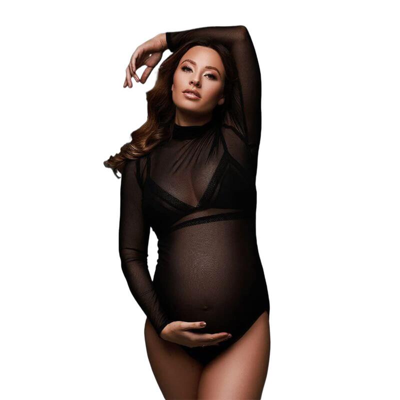 2024 summer photography dress inner tights pregnant women elastic lace top shooting props jumpsuit