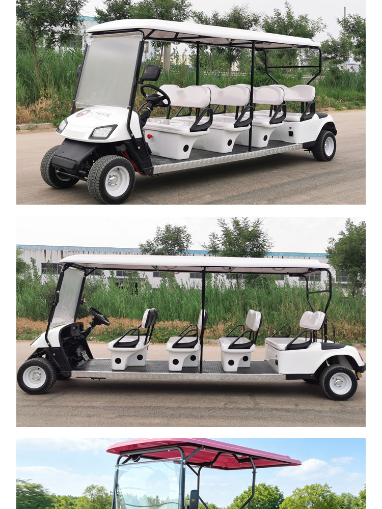 Export Golf Carts: 8-Seater Sales Office Shuttle, 6-Seater Scenic Spot Shuttle, Sightseeing Car, Villa Area Reception Car