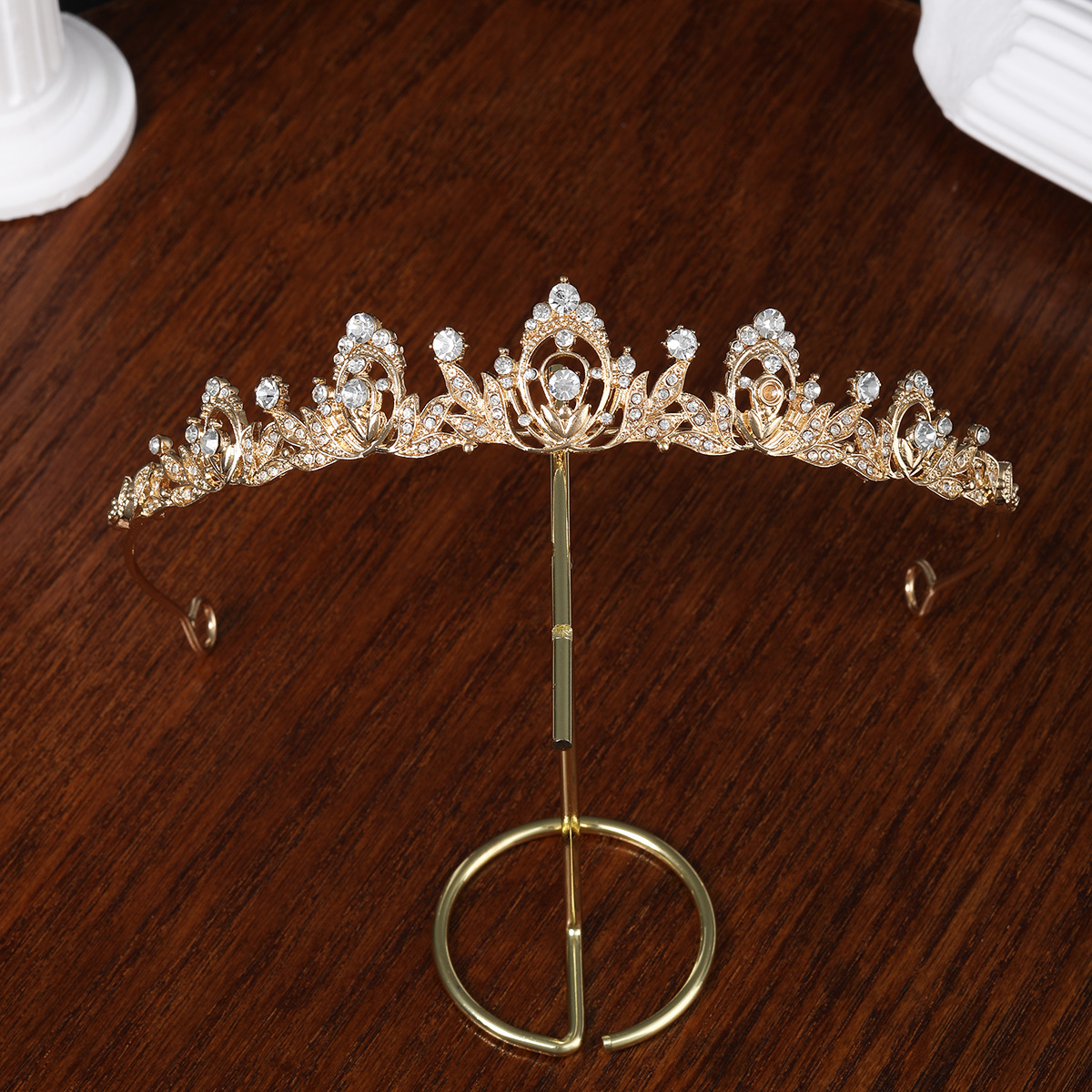 Diadema a corona per la sposa, tiara con strass, abito da sposa, 18° compleanno, accessorio per capelli da principessa, cristallo._voghion.com