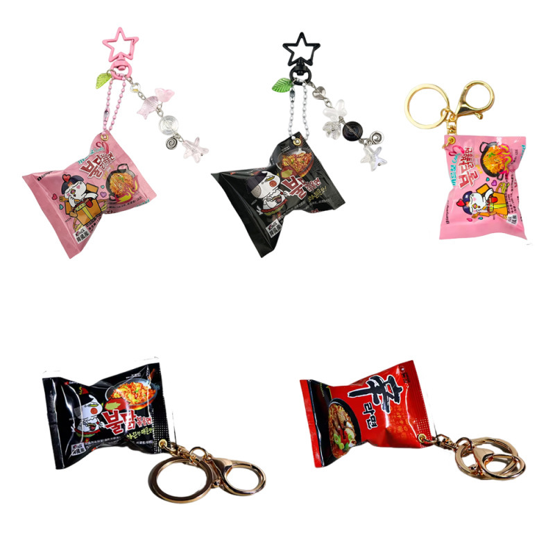 Ramen and turkey noodle snack bag charms, Korean ramen and fried sauce bread bag keychains, direct from the manufacturer Ramen and turkey noodle snack bag charms, Korean ramen and fried sauce bread bag keychains, direct from the manufacturer