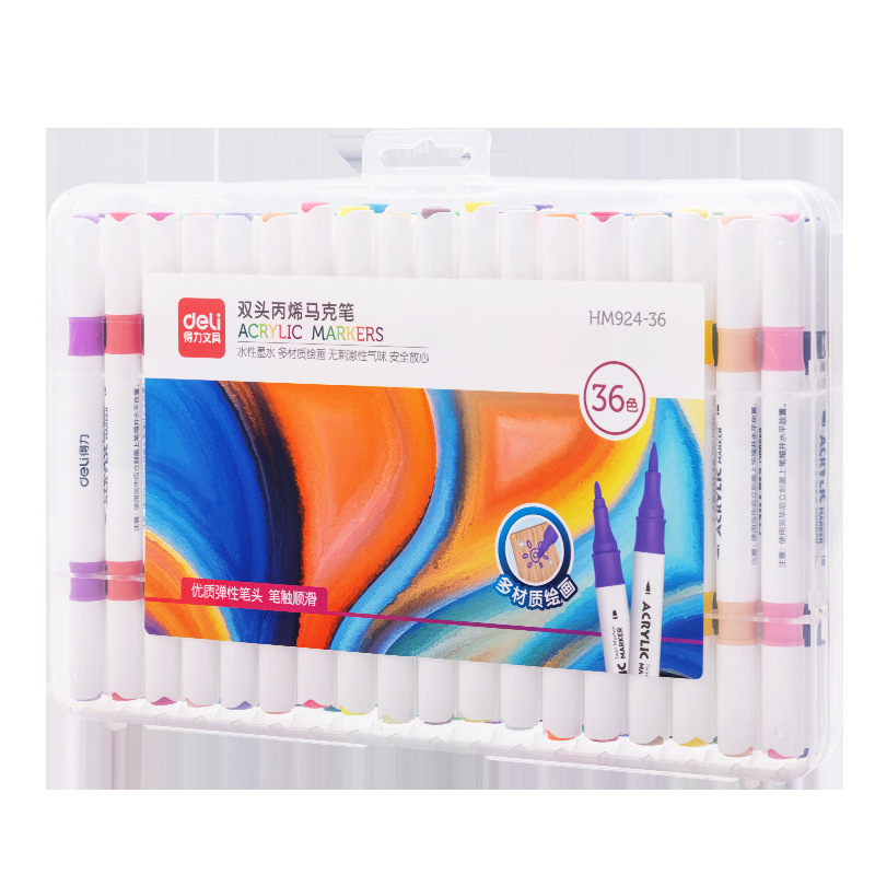 El marcador de acrílico de Délix se puede lavar con color impermeable, plegable, color no sucio, pincel de dibujo a mano para niños graffiti