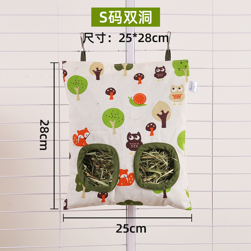 Bolsa Colgante de Heno para Conejos de Lienzo, Gran Capacidad, para Jaula image 25