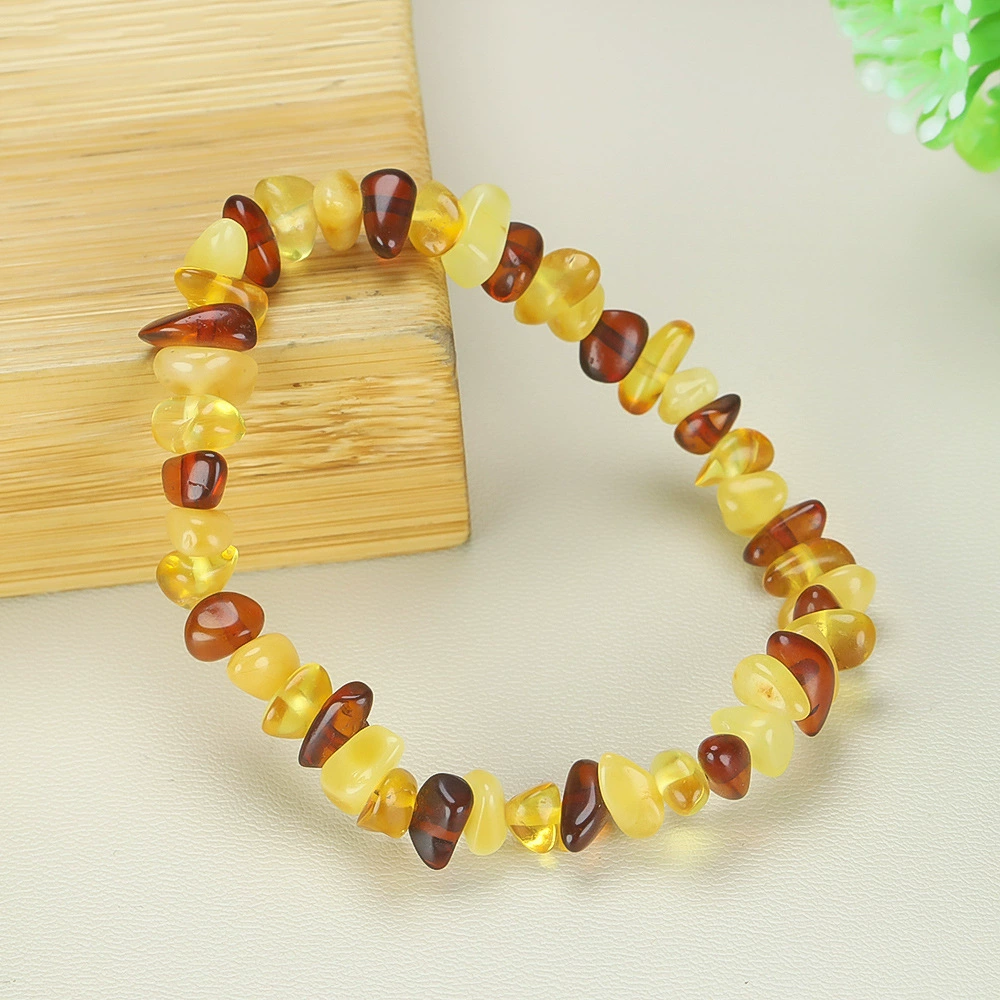 Браслет из натурального янтаря, браслет из медового воска, браслет из натурального балтийского янтаря для девочек оптом