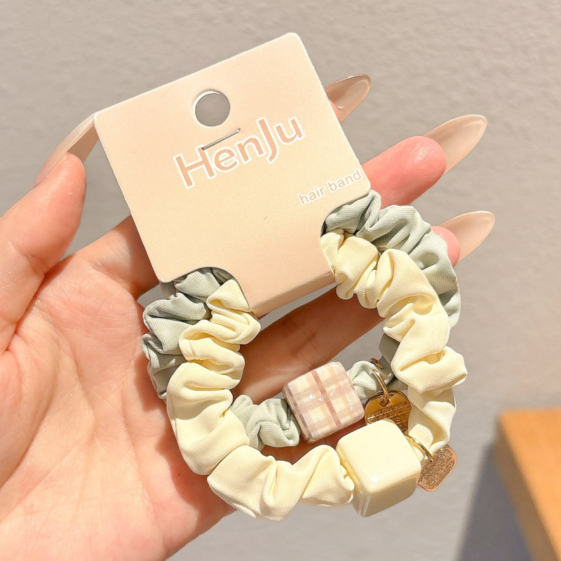 儿童彩色波点蝴蝶结发圈女高弹力皮筋扎头不伤发头绳马尾发绳头饰|undefined