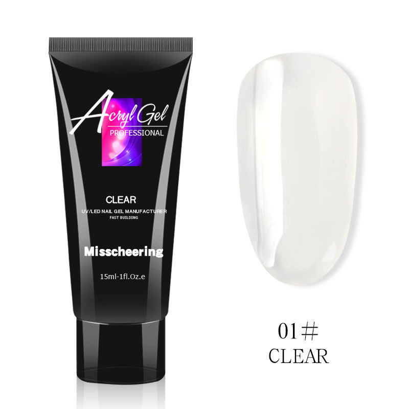 Gel de extensión de uñas transfronterizo 15ml, gel de fototerapia cristalino de extensión rápida de uñas, venta al por mayor de fábrica de gel de fototerapia