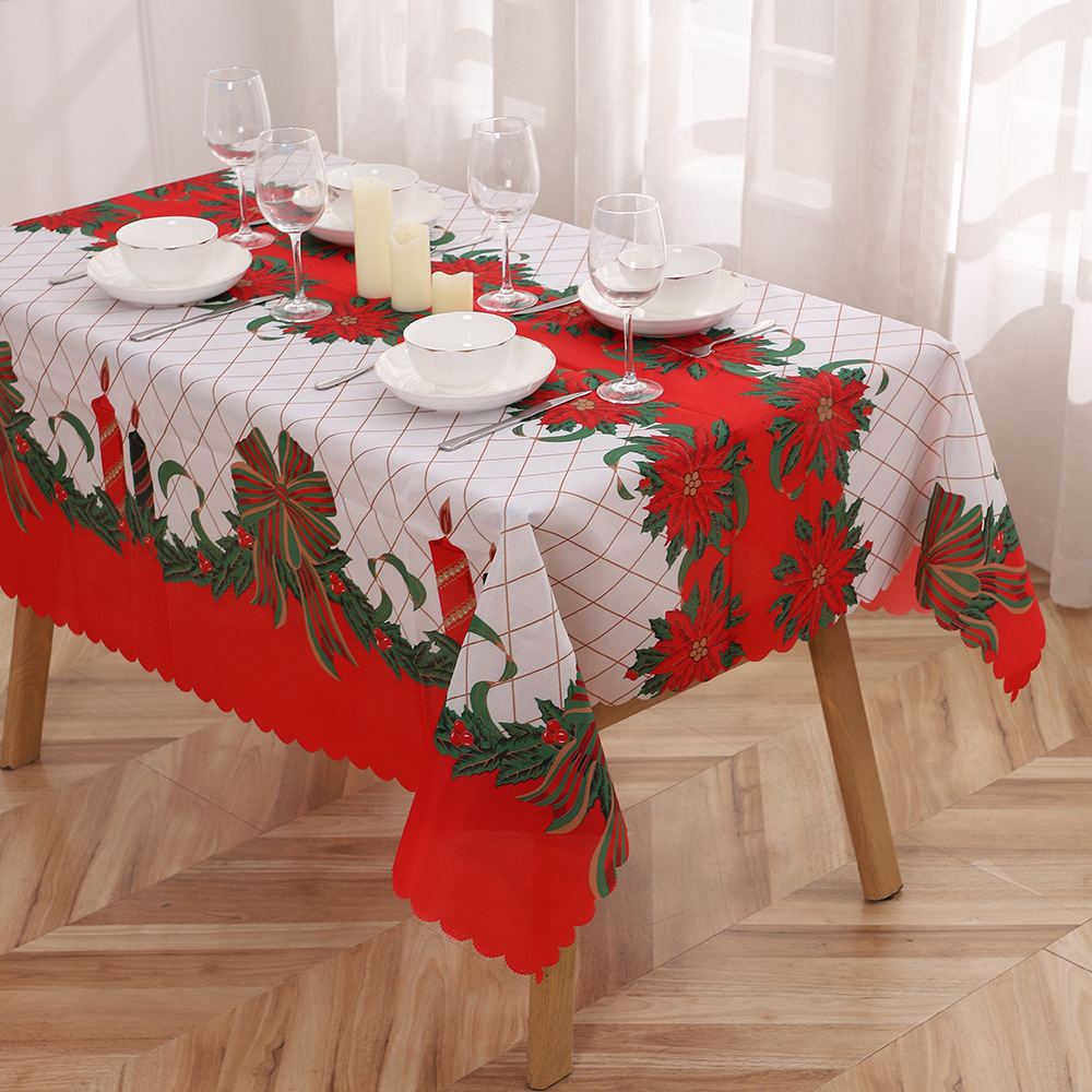 Noël Style Classique Lettre Polyester Festival Nappe De Table display picture 1