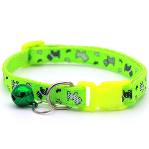 Pet colorful square buckle cross-border tie printed puppy pet collar cat and dog supplies pet cat and dog collar