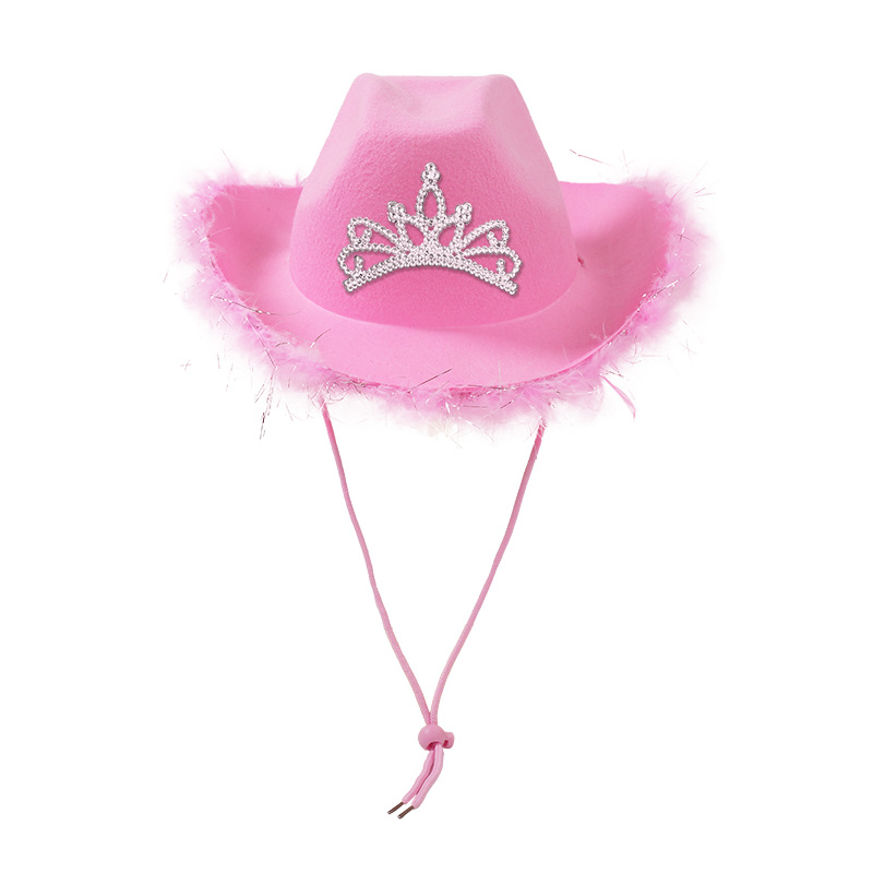 Sombreros de corona de lana sólida, nuevos sombreros de vaqueros industria pesada occidentales, sombreros de Halloween, sombreros de fiesta, sombreros de fiesta