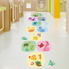 新款 FX-B208卡通跳房子數字兒童臥室幼教地面美化裝飾牆貼紙自粘