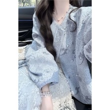 2025春秋新款超火高级感新中式国风短外套搭配半身裙气质两件套女